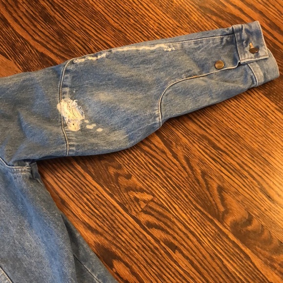 Vintage 90s Calvin Klein Distressed Jean Jacket - Picture 11 of 13